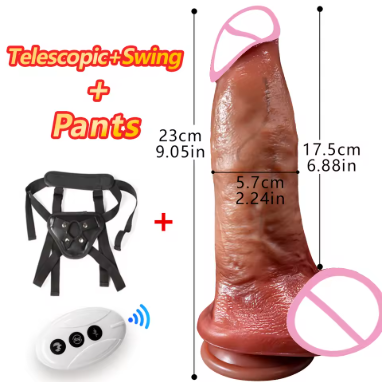 Big Telescopic Realistic Vibrating Dildo Vibrator Heating Thrusting Dildo Sex Toy G-spot Anal Stimulation Vibrating for Women