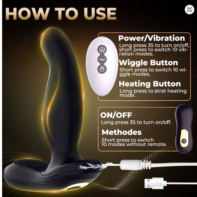 10 Wiggling Anal Plug Butt Plug Prostate Massager Male Sex Toys for Men Sex Toy Anal Vibrator Adult Toys Anal Dildo for Couples