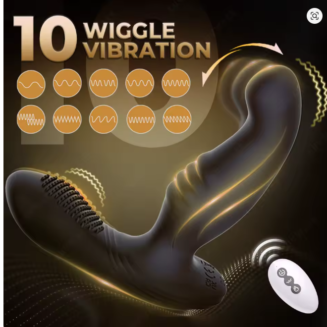 10 Wiggling Anal Plug Butt Plug Prostate Massager Male Sex Toys for Men Sex Toy Anal Vibrator Adult Toys Anal Dildo for Couples