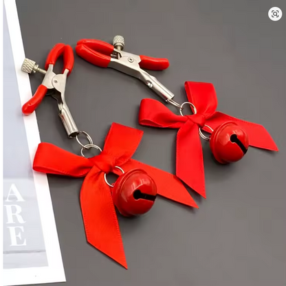 4 Colors Sexy Bow Adjustable Nipple Clamp Breast Bdsm Small Bell Adult Fetish Flirting Teasing Sex Toys For Couples