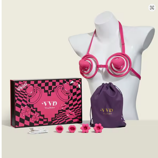 Electric Bra Breast Nipple Stimulation Massager, Female Breast Massage Wearing Vibrator, Electric Breast Clip Toy Sex Product